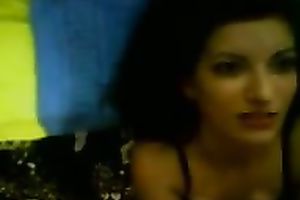 Sassy brunette hair housewife with gorgeous face got giant facial jizz flow