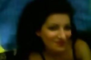 Sassy brunette hair housewife with gorgeous face got giant facial jizz flow