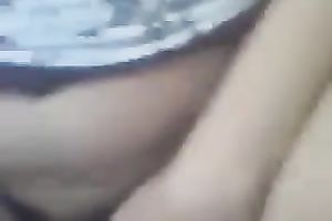 Cute dark brown legal age teenager girlfriend sensually licks the tip