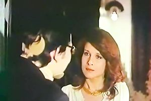 Frisky redhead lesbian babes are feeling up every other in arousing retro porn video