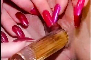 Two astounding hot lesbos sensually lick every other's twats