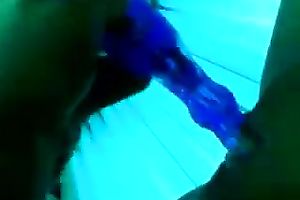 Kinky large breasted hottie taped her own masturbation solo show with a toy