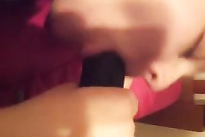 My dark paramour feels pleased to acquire his dong sucked by me