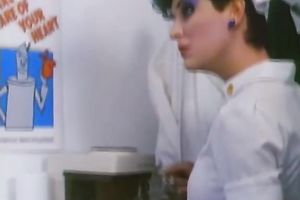 Sexy nurse rides her man's ramrod in cowgirl position