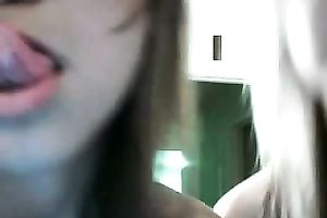Tight and youthful web camera lesbies diddle every other's snatches for me