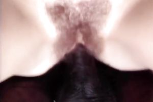 Crazy golden-haired head slut got her smelly cookie eaten by excited African stud on kitchen table