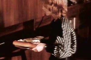 Redhead naughty cutie sucks schlong of a stud whilst his girlfriend sleeps