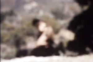 Gorgeous maid in crotchless hose acquires drilled outdoors