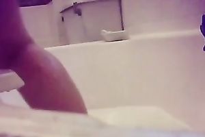 My perverted GF flashed her bumpers during the time that taking a shower at home