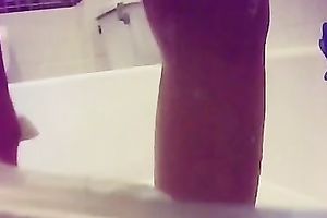 My perverted GF flashed her bumpers during the time that taking a shower at home