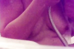 My perverted GF flashed her bumpers during the time that taking a shower at home