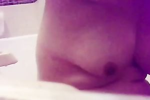 My perverted GF flashed her bumpers during the time that taking a shower at home