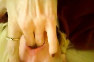 Nice arousing closeup vid of my own girl tickling her soaking twat