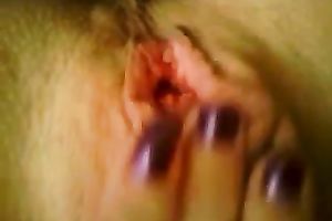 Nice arousing closeup vid of my own girl tickling her soaking twat