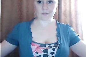 Awesome pallid but super hot webcam mother I'd like to fuck nude her large love melons