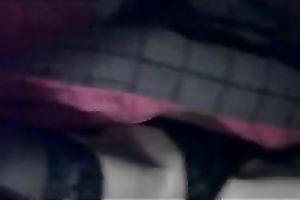 Perverted jerk playing with her soaked pussy's good lips whilst this babe sleeps