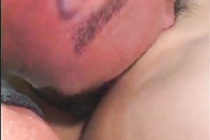 Palatable brunette hair cutie acquires her kitty sensually satsfied