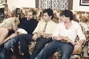 Cock hungry blondie loved to engulf 2 big rods at the same time