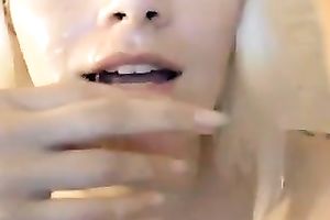 Blue eyed marvelous golden-haired haired hottie provided her own BF with a wonderful BJ