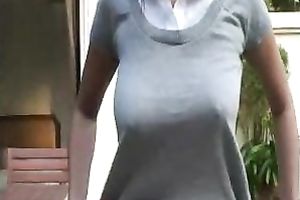 My shy breasty Asian cheating wife lets me play with her large round juggs