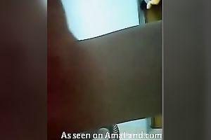 Skinny and charming youthful Asian playgirl masturbates