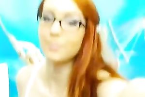 Exclusive gingerhead youthful camgirl with glamorous body