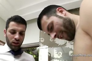 Enjoying some vehement foursome banging with 2 men at home