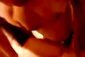 Sextractive light-haired slut enjoys participation in Male+Male+Female 3some