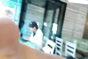 Shameless golden-haired hottie takes her garments in a local bar