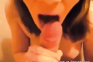 Cute German college hottie gives outstanding head on POV episode