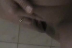 Pregnant playgirl next door to me masturbates in washroom on camera