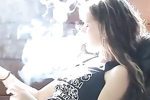 My nasty girlfriend looks hawt smokin' a cigarette