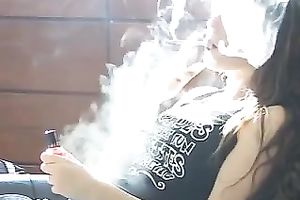 My nasty girlfriend looks hawt smokin' a cigarette