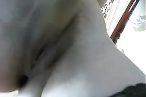 Sexy slim brunette hair undresses and dildos her the one and the other holes on livecam