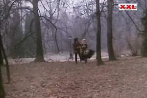 Exquisite European golden-haired honey blows weenie untill that guy cums