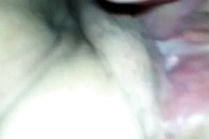 Short haired brunette hair fatso didn't mind engulfing my buddy's overweight meaty wang