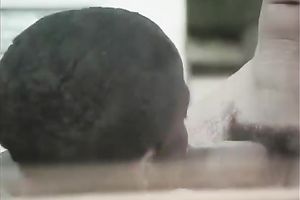 Black sugar dad bonks hawt ebon playgirl in the throat