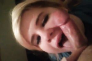 Auburn cute cum hungry cheating wife sucked my friend's lollicock with joy