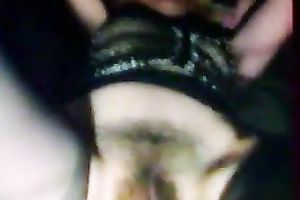 Slutty golden-haired horny white wife implores me to finger fuck her bushy cunt