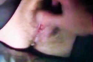 Slutty golden-haired horny white wife implores me to finger fuck her bushy cunt