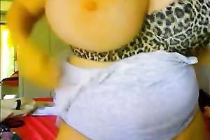 Raven haired mother I'd like to fuck with excitement was engulfing her giant saggy mangos