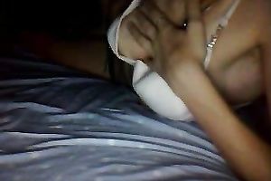 Zealous busty whore rubbed her love button out of taking off her thongs