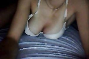 Zealous busty whore rubbed her love button out of taking off her thongs