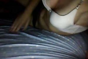 Zealous busty whore rubbed her love button out of taking off her thongs