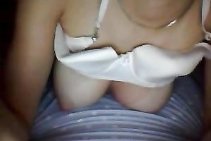 Zealous busty whore rubbed her love button out of taking off her thongs