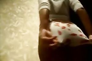 Juicy girlfriend of mine shakes her large white ass in pants