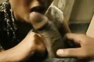 Cute and slender Bengali milf blowing dick on home POV movie scene