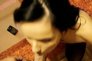 Watch my sexy most good ally giving astounding oral-stimulation to her spouse