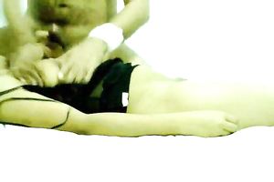 Tit massage for my marvelous and curvy Desi hotwife in underware