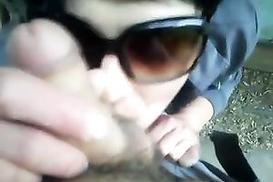 Nasty dilettante wench engulfing my penis deepthroat